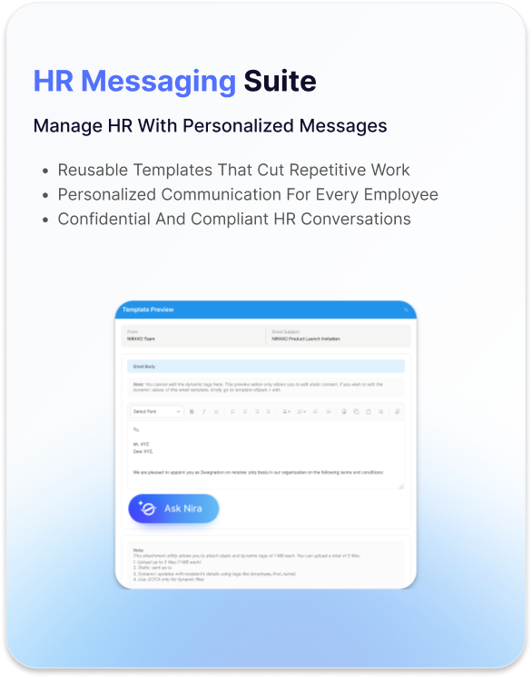 Niraxo Industry Specific HRMS Feature Card